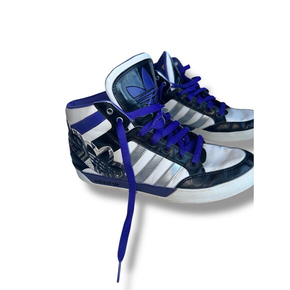 Adidas Originals Attitude Hi G98513 Purple Silver White Men 10.5 Retro Shoes - Picture 15 of 16